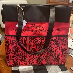 #9 - NWT and in the package - embroidered and embossed large Tote bag
